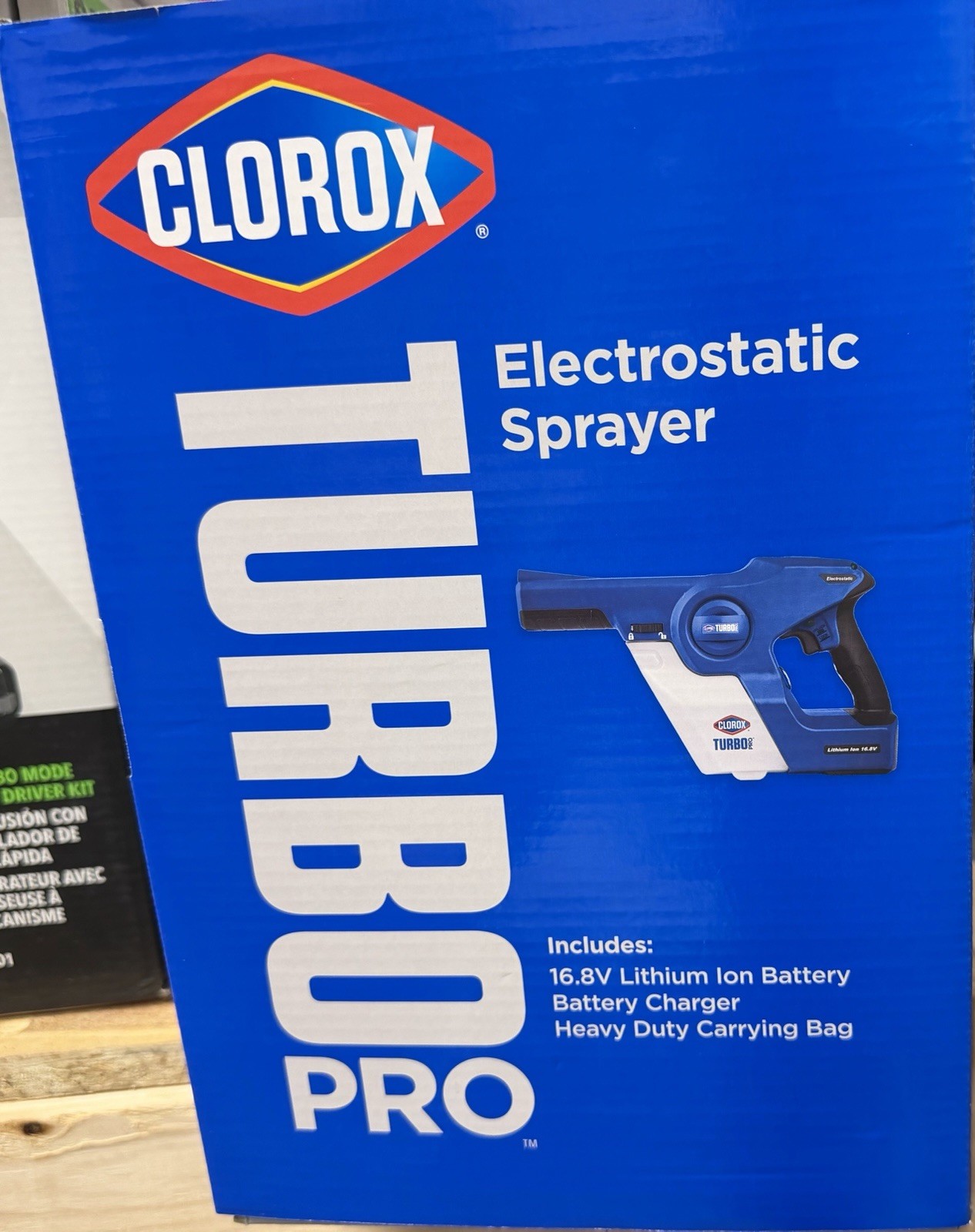 CLOROX TURBO PRO ELECTROSTATIC DISINFECTANT SPRAYER CORDLESS HAND HELD CLEANER