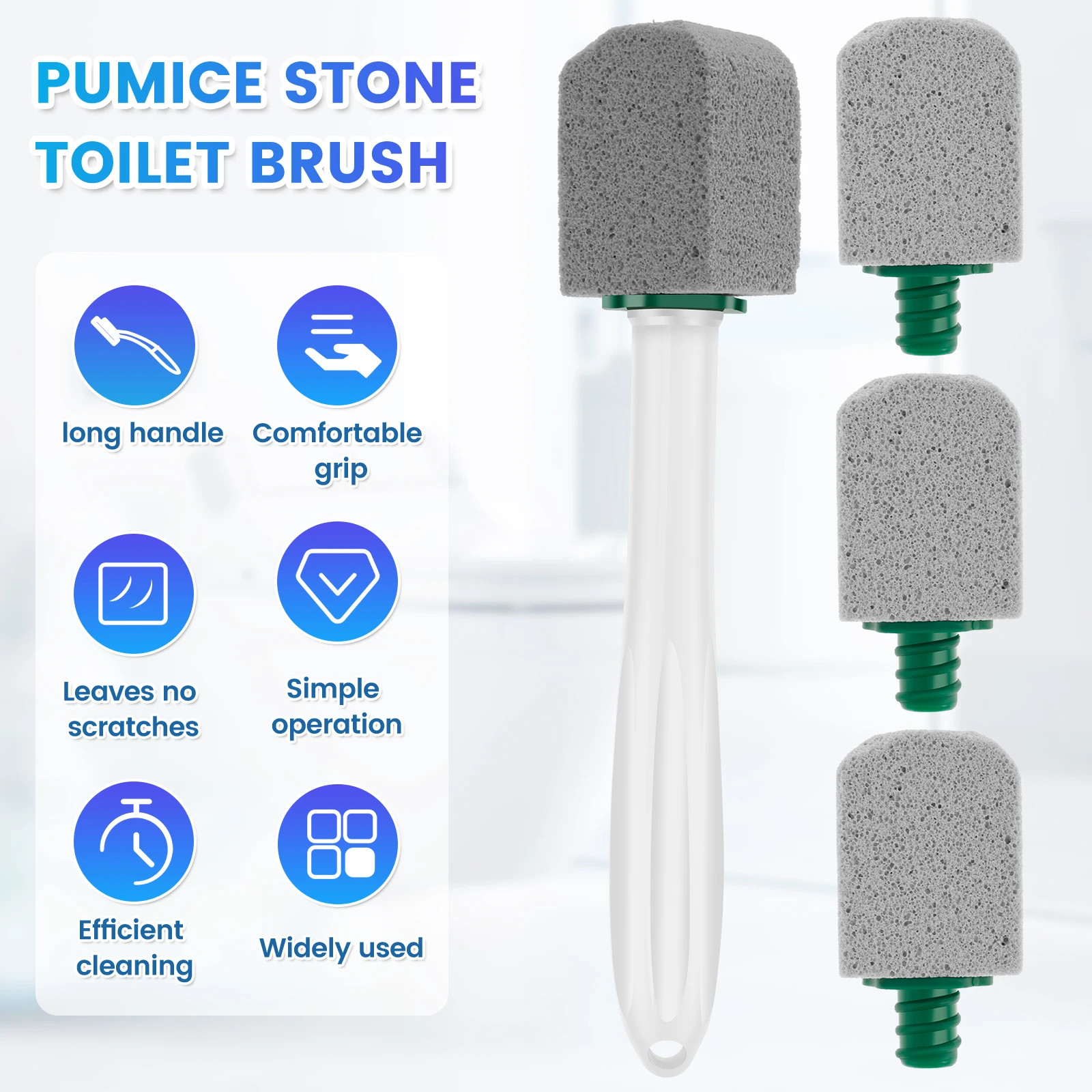 10Pcs Pumice Stone Cleaning Stick Toilet Rust Stain Removal Brush Bathroom Tile