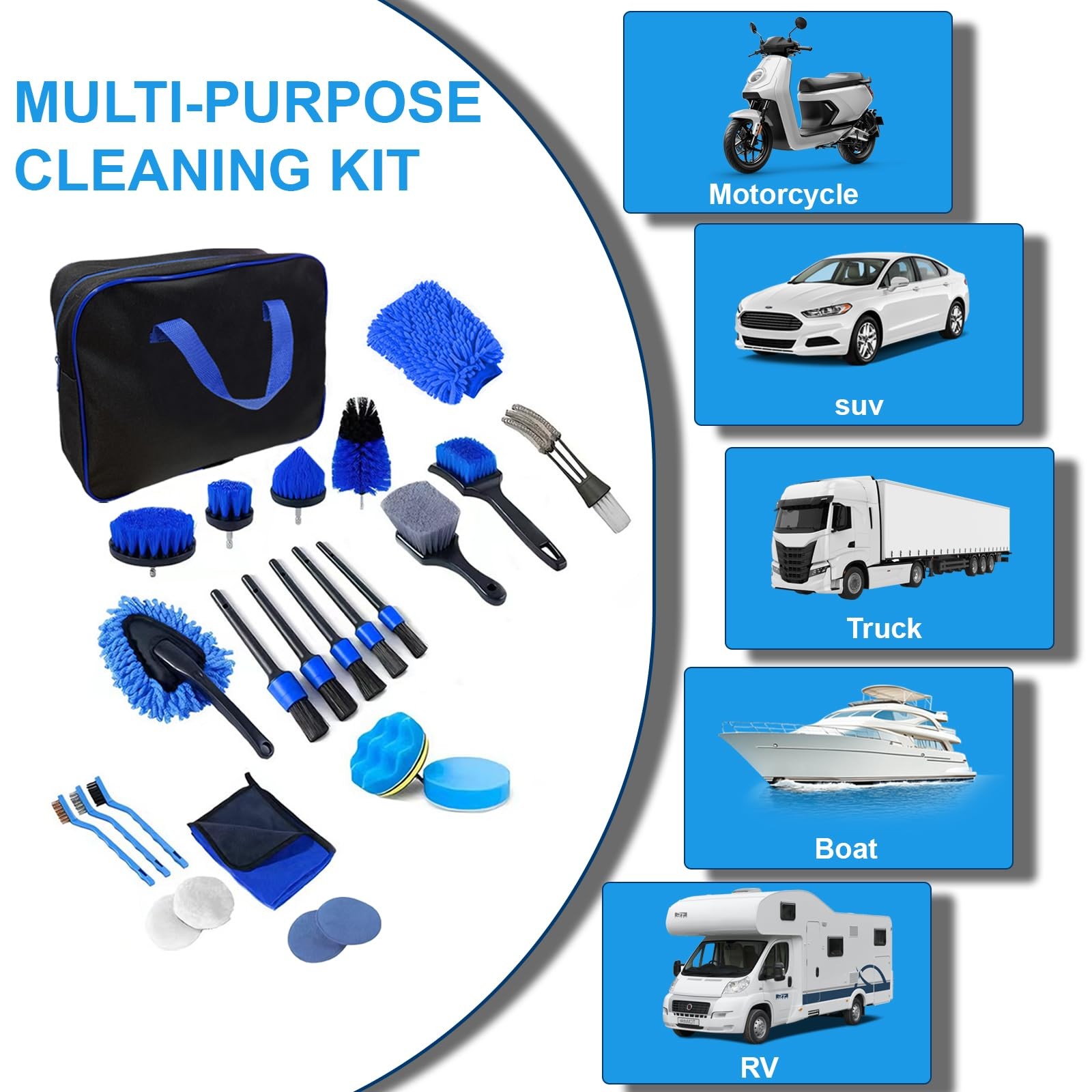26PCS Car Detailing Kit, Car Detailing Brush Set, Car Cleaning Kit, Auto Deta…