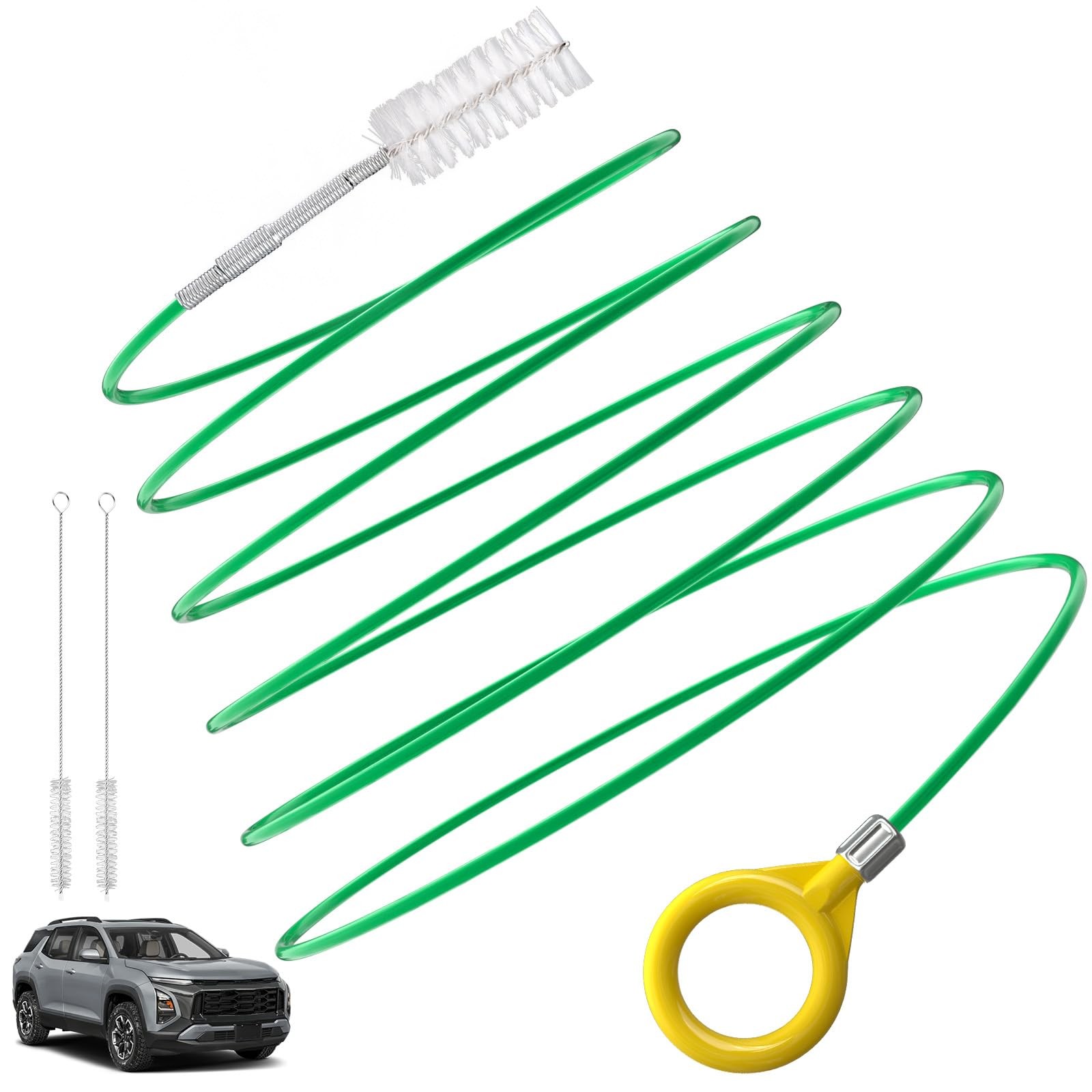 120 Inch Flexible Pipe Brush 2PC Tube Cleaners Car Sunroof Wiper Drain Hole