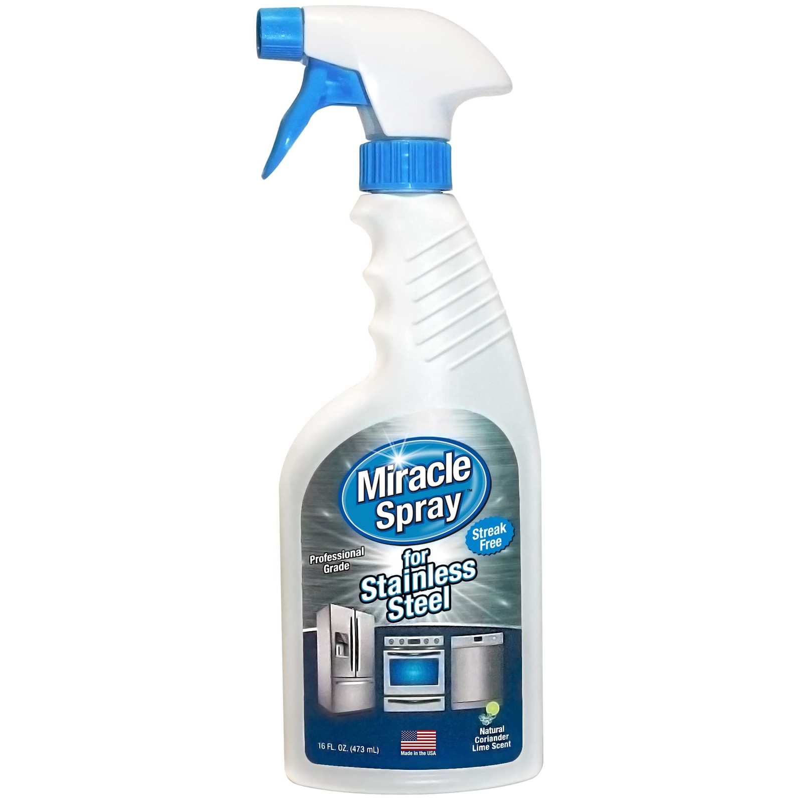 MiracleSpray for Stainless Steel Cleaning Spray Removes Fingerprints and Smud…