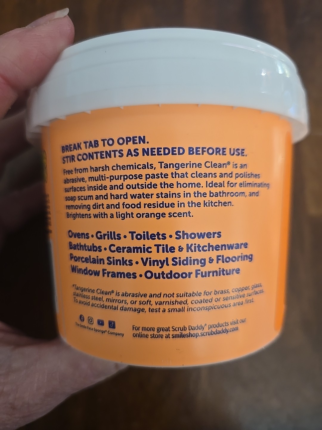 Scrub Daddy Tangerine Clean Natural Cleaning Paste 17.6oz New & Sealed