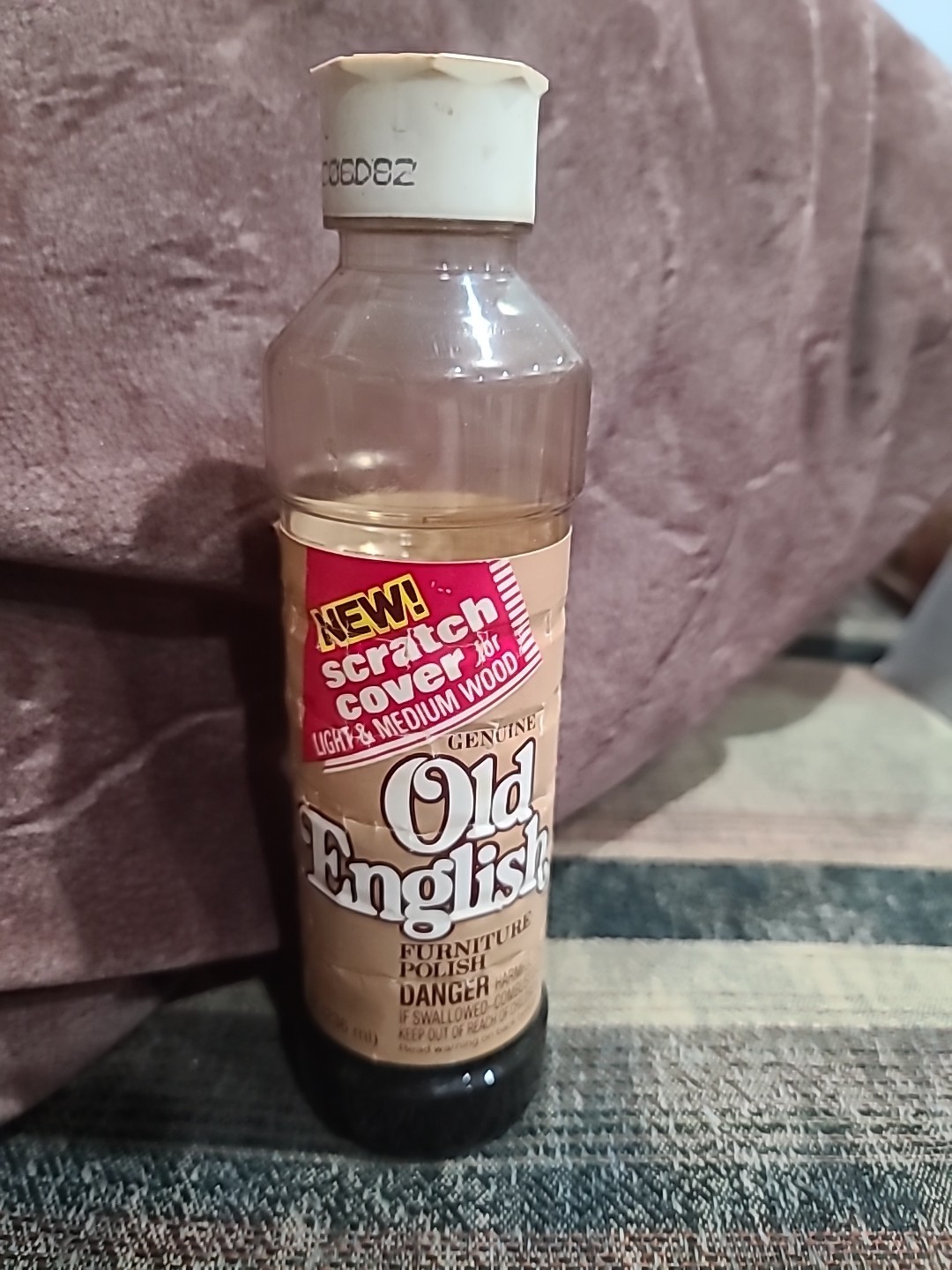 Vintage Old English Scratch Cover For Light To Medium Woods 8 oz White Lid RARE