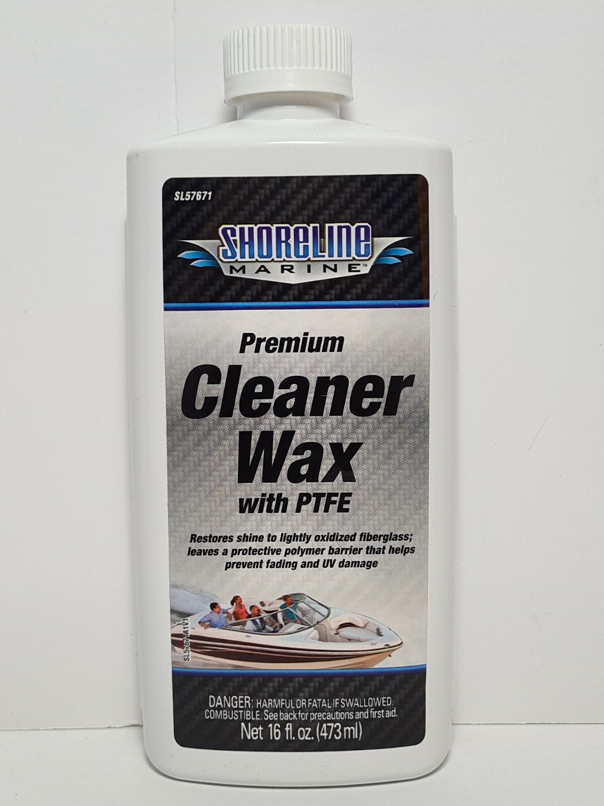 SHORELINE Premium Cleaner Wax w/ PTEF Fiberglass 16 oz NEW