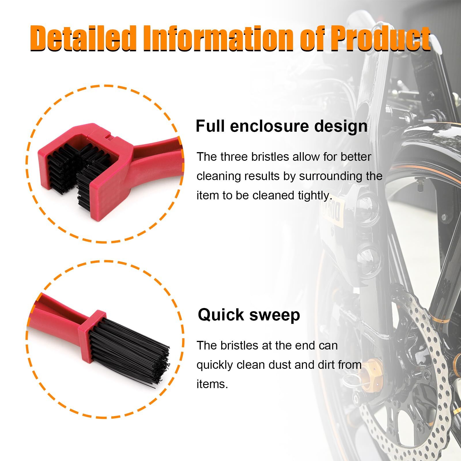 Ziciner 2 PCS Bike or Motorcycle Chain Washer Motorcycle Chain Gear Dirt Clean