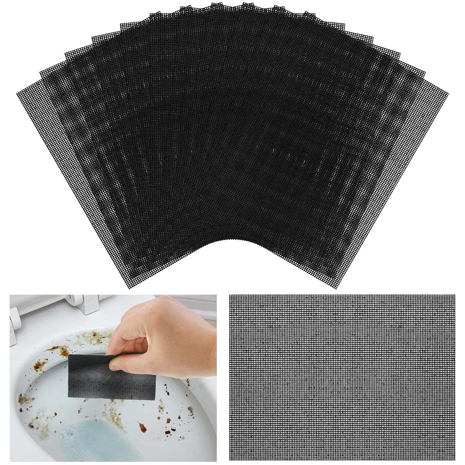 Flexible Scrubbing Screen For Household Cleaning Toilet Ring Remover 5.5 X 4 Inc