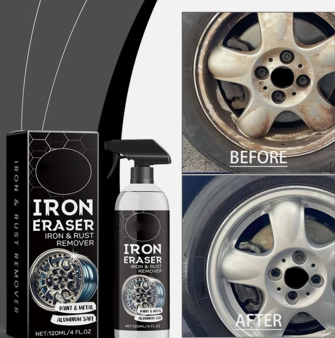 Iron Eraser Rust Remover Spray, Car Wheel Paint Brake Dust Fast Cleaner 120ml