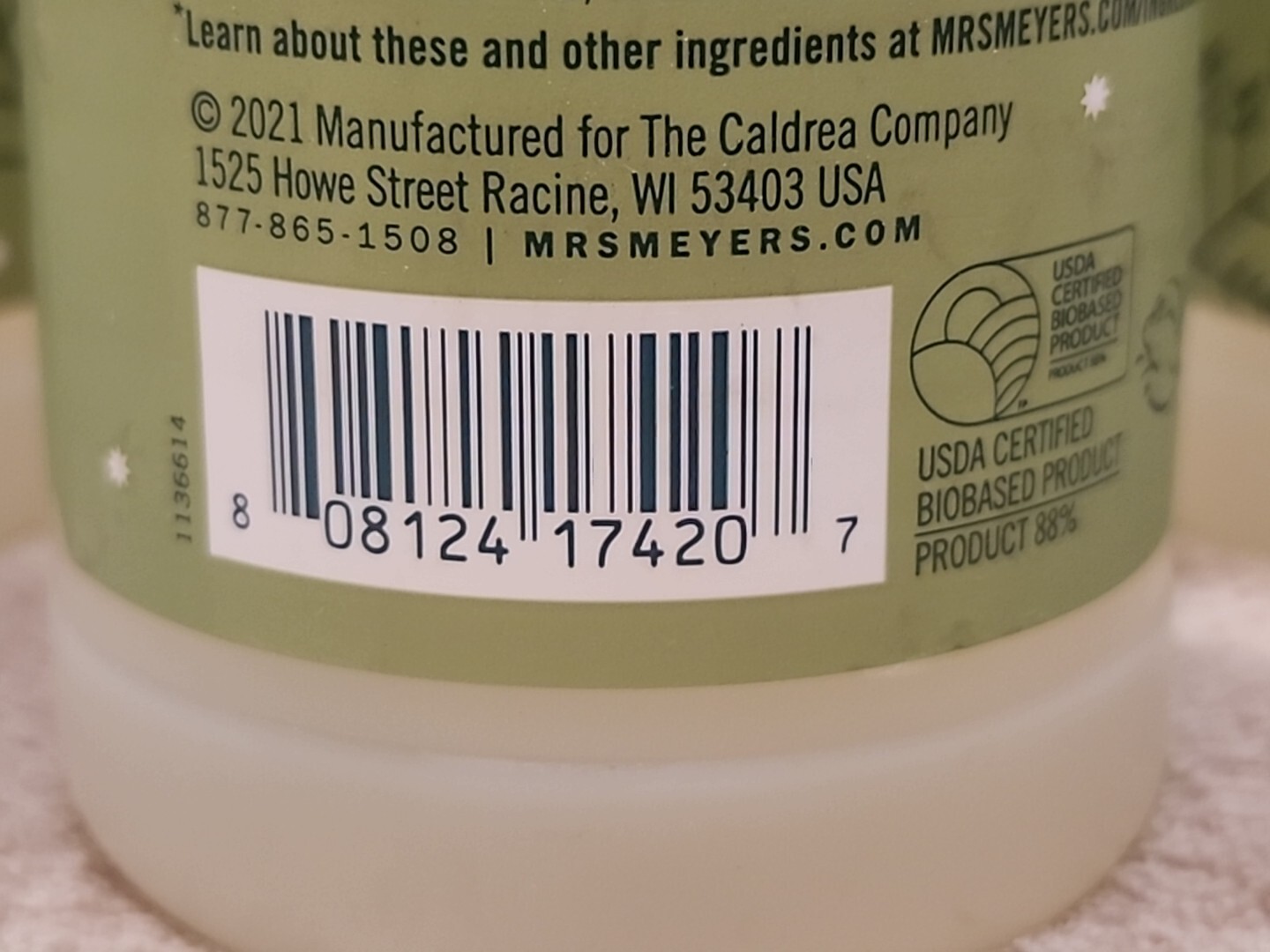 Lot of 3: Mrs Meyers Iowa Pine Scent Dish Soap. Limited Edition Seasonal Scent
