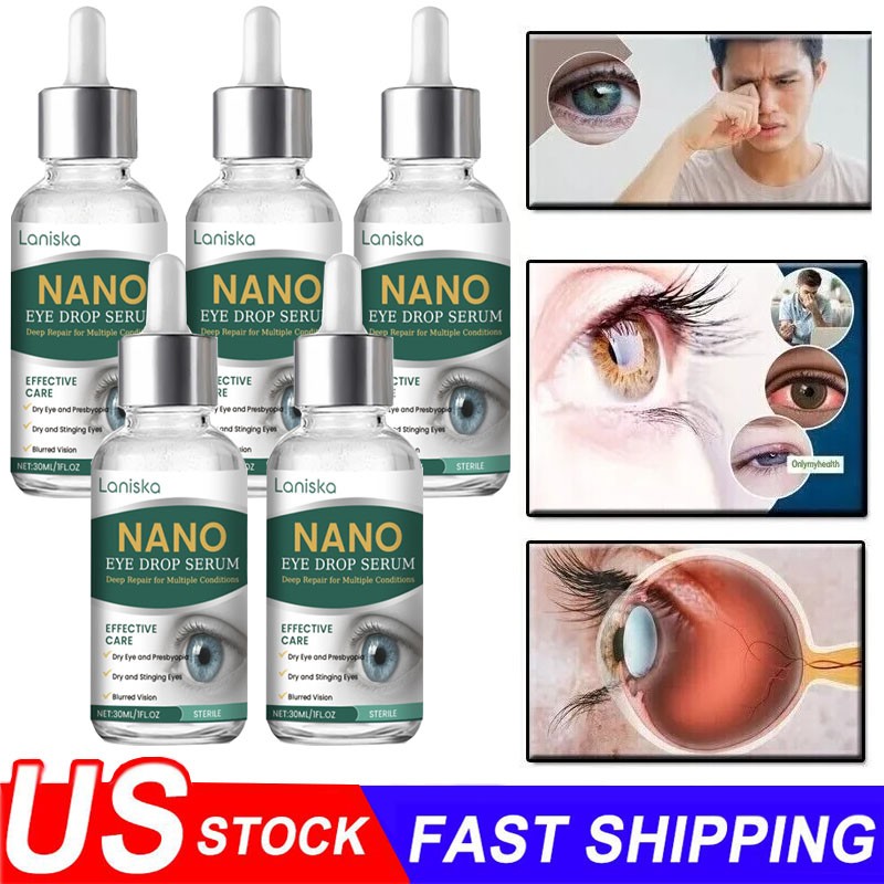 Nano Drops Eye Serum,Natural Nano Lubricant Eye for Drops Dry Eye Presbyopia.