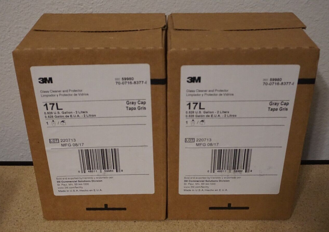 (2 Set) 3M Twist n’ Fill 17L Glass Cleaner And Protector Gray Cap