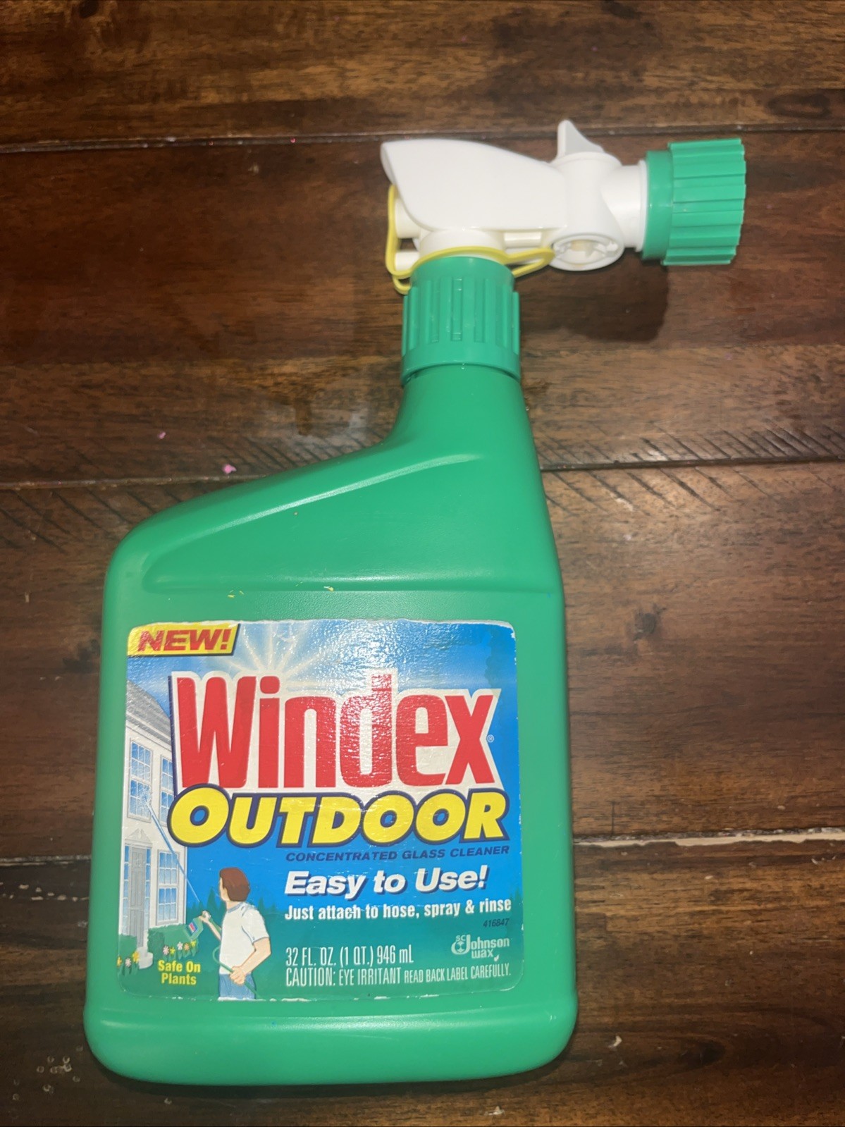 Windex Outdoor Glass & Patio Cleaner, 32 Fl. Oz., Connects to Hose End