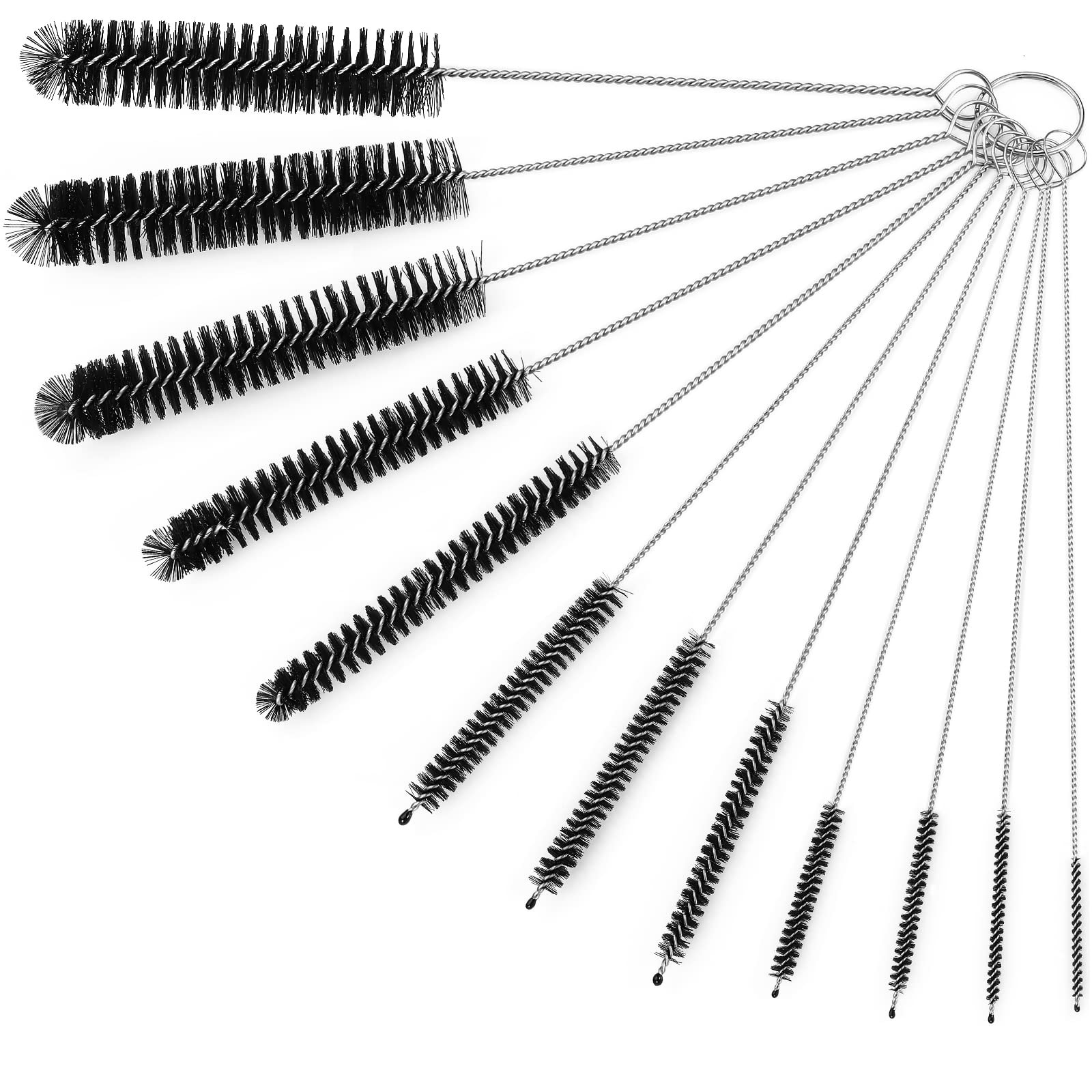 12 Pcs Straw Cleaner Brushes Set, 8.2 Inch Nylon Cleaning Brush