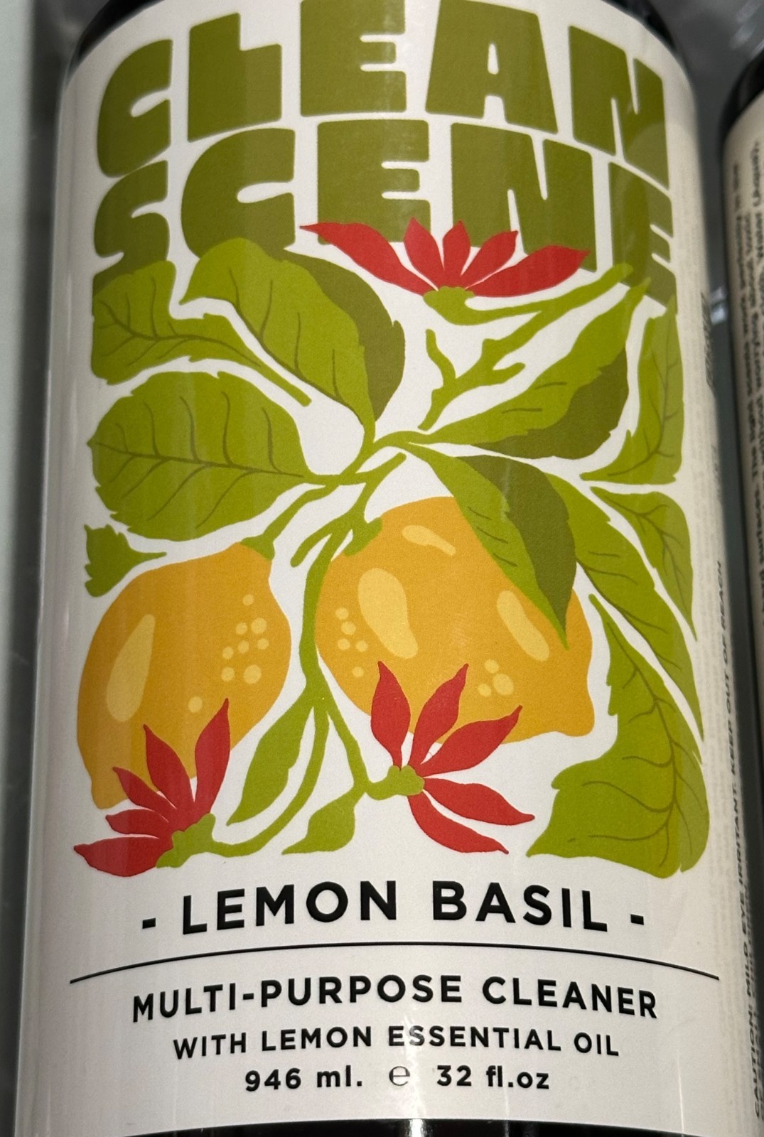 (2-Pack) CLEAN SCENE Kitchen Multi Purpose REFRESHER & CLEANER ~ LEMON BASIL