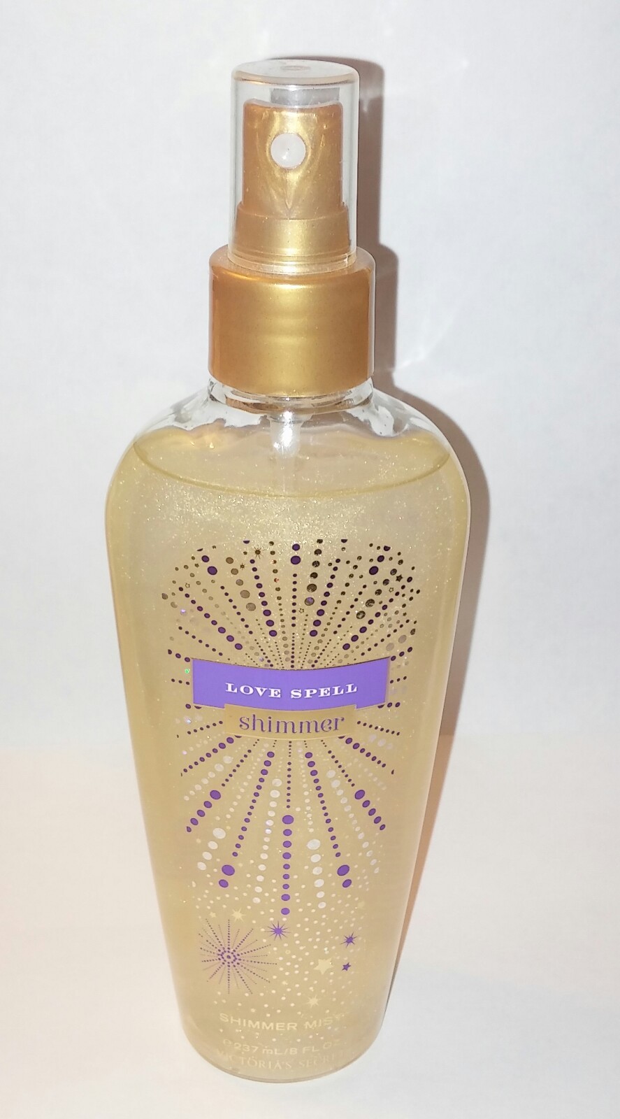 VICTORIA’S SECRET LOVE SPELL SHIMMER MIST 8.0 OZ. 237ML. SPARKLE GOLDEN GLIMMER