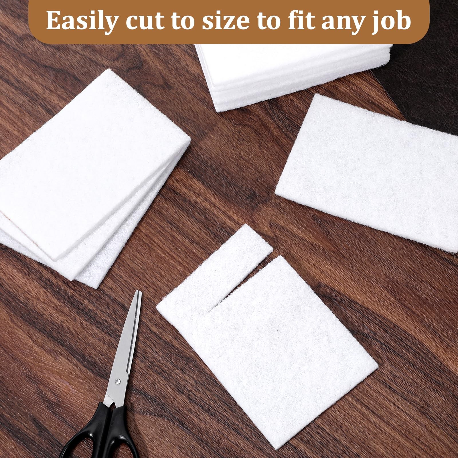 40 PCS White Non Woven Pads, Light Duty Scouring Pad, Abrasive Surface Scrubb…