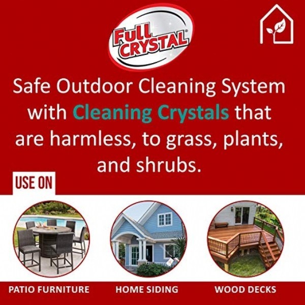 Fuller Brush Crystal Full Exterior Cleaner 8oz Powder Refill Packs +Spray Bottle