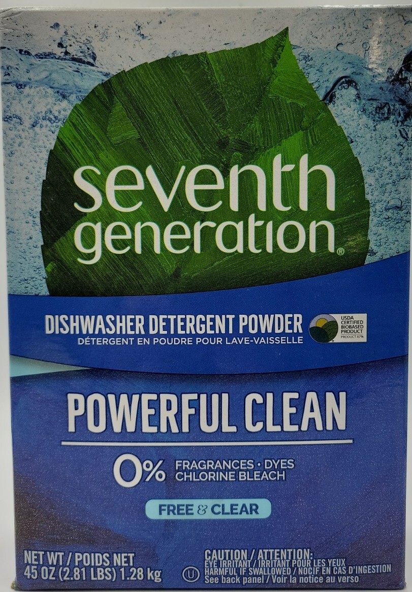 Seventh Generation Natural Automatic Dishwasher Powder Free & Clear 45oz. New