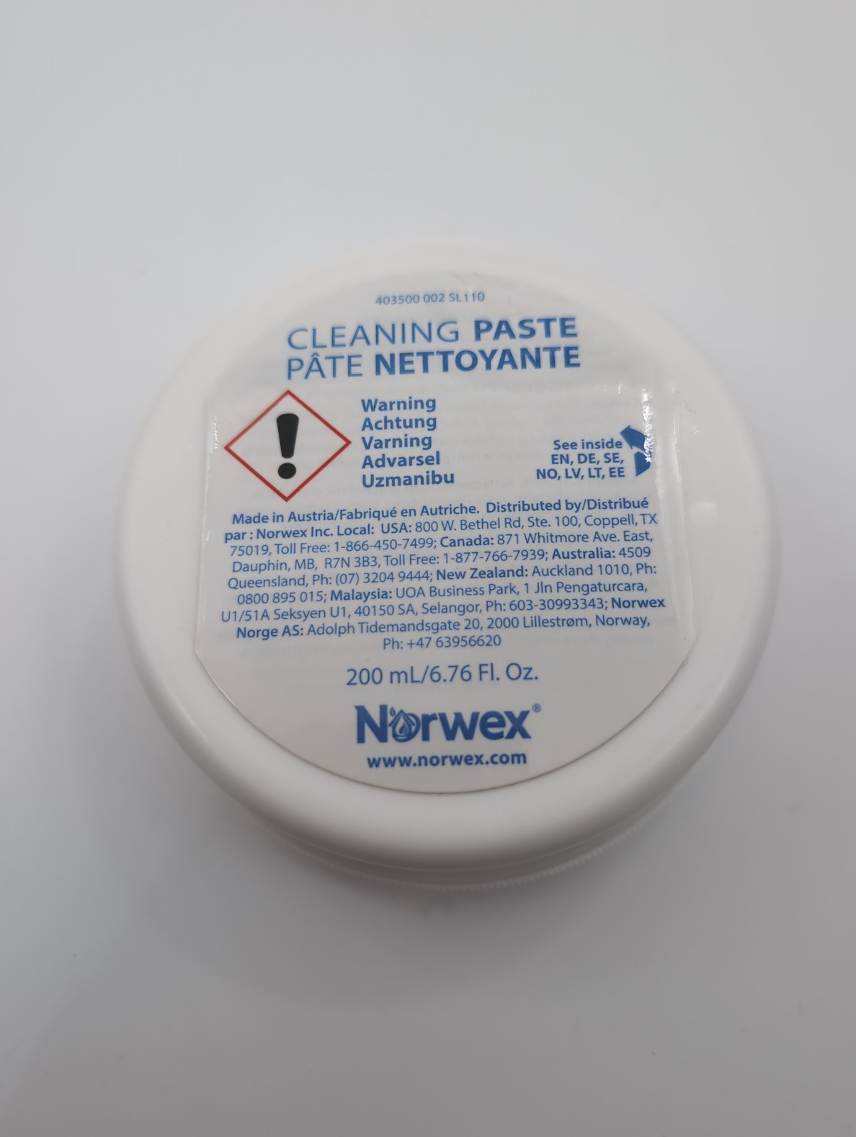 New Norwex Cleaning Paste 200ml 6.76 OZ Stain Removal, Cleans Dirt & Polish