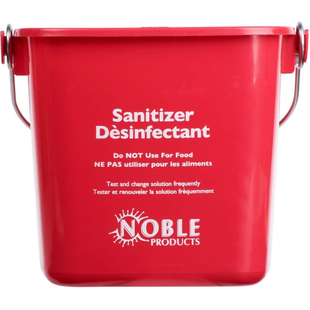 Noble Products 3 Qt Green Red Sanitizing Cleaning Bucket Set with Instruction…