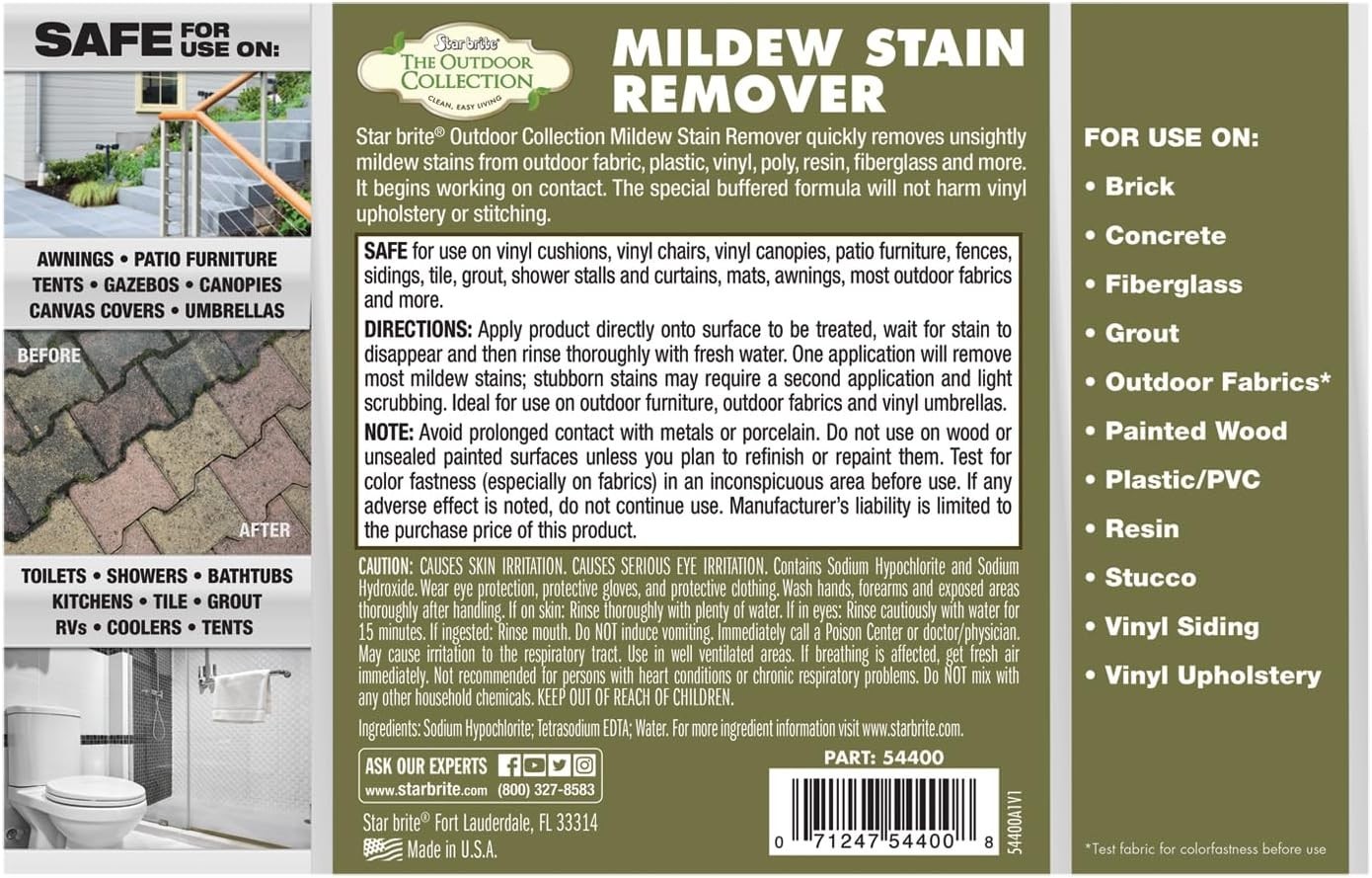 O/C Mildew Stain Remover – Professional Strength, Quick-Acting, Multi-Surface…