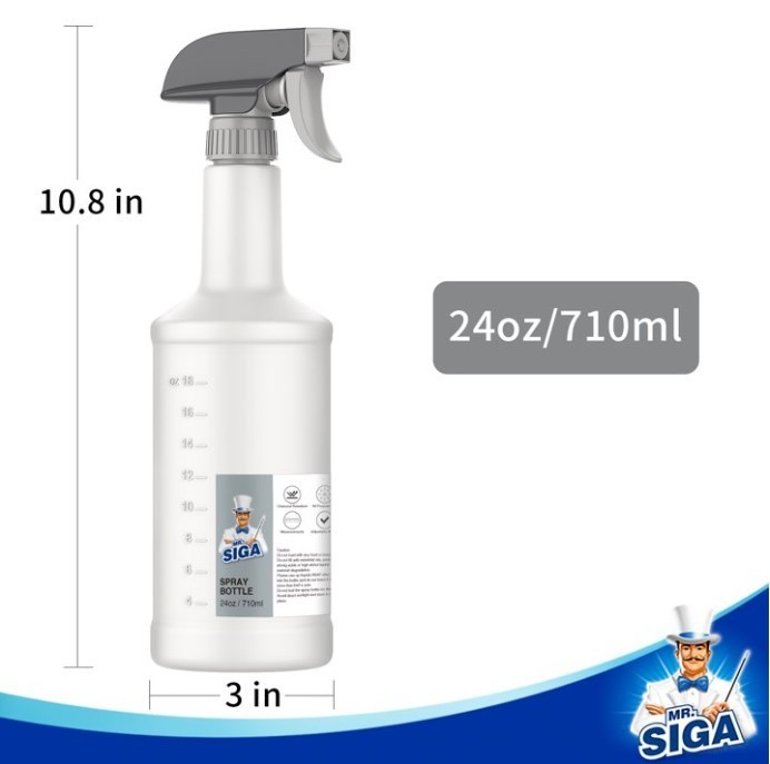 MR.SIGA 24 oz Heavy Duty Reusable Plastic Spray Bottles 3 Pack, Hot Deal