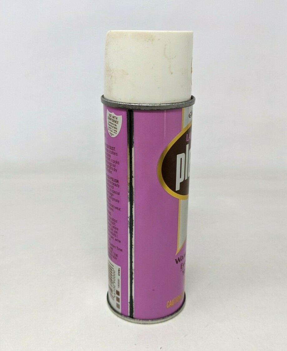 VTG 1982 SC Johnson Wax Pledge Waxed Beauty Lavender 7 Oz Metal Dust Spray Can