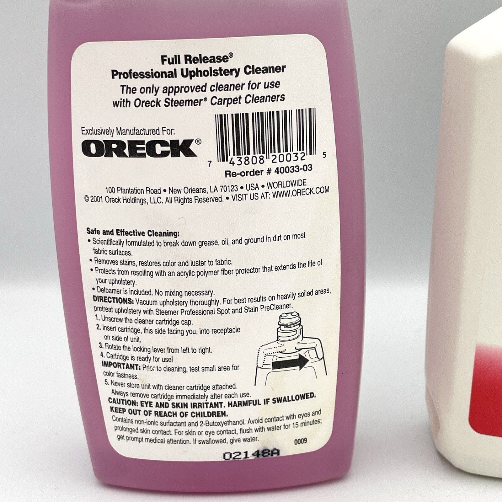 New Oreck Full Release Cleaner Cartridge Lot 3 Upholstery Spot Stain Allergen