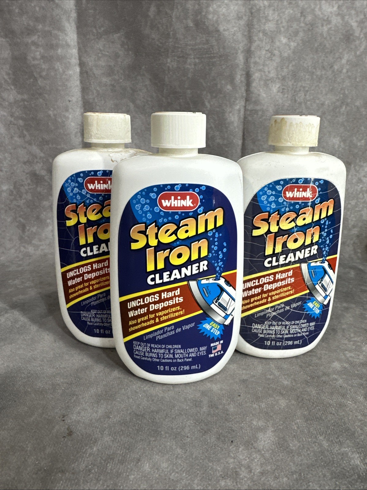 3 Whink Steam Iron Cleaner Unclogs Hard Water Deposits Discontinued 10 oz