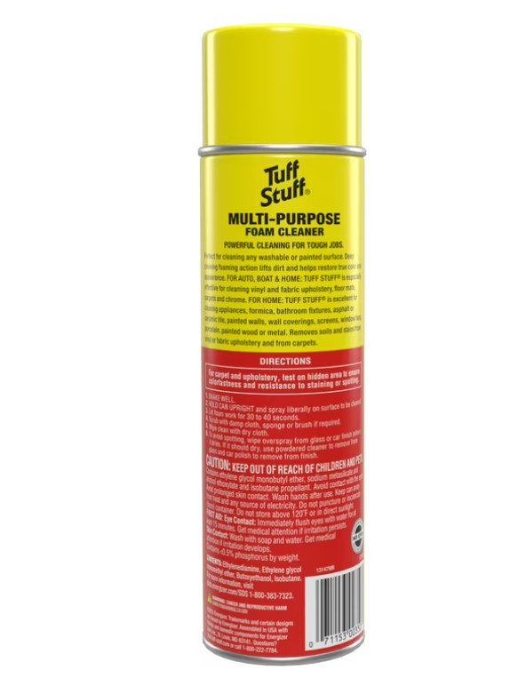(5 PACK )Tuff Stuff Multi Purpose Foam Cleaner for Deep Cleaning of Car Interior