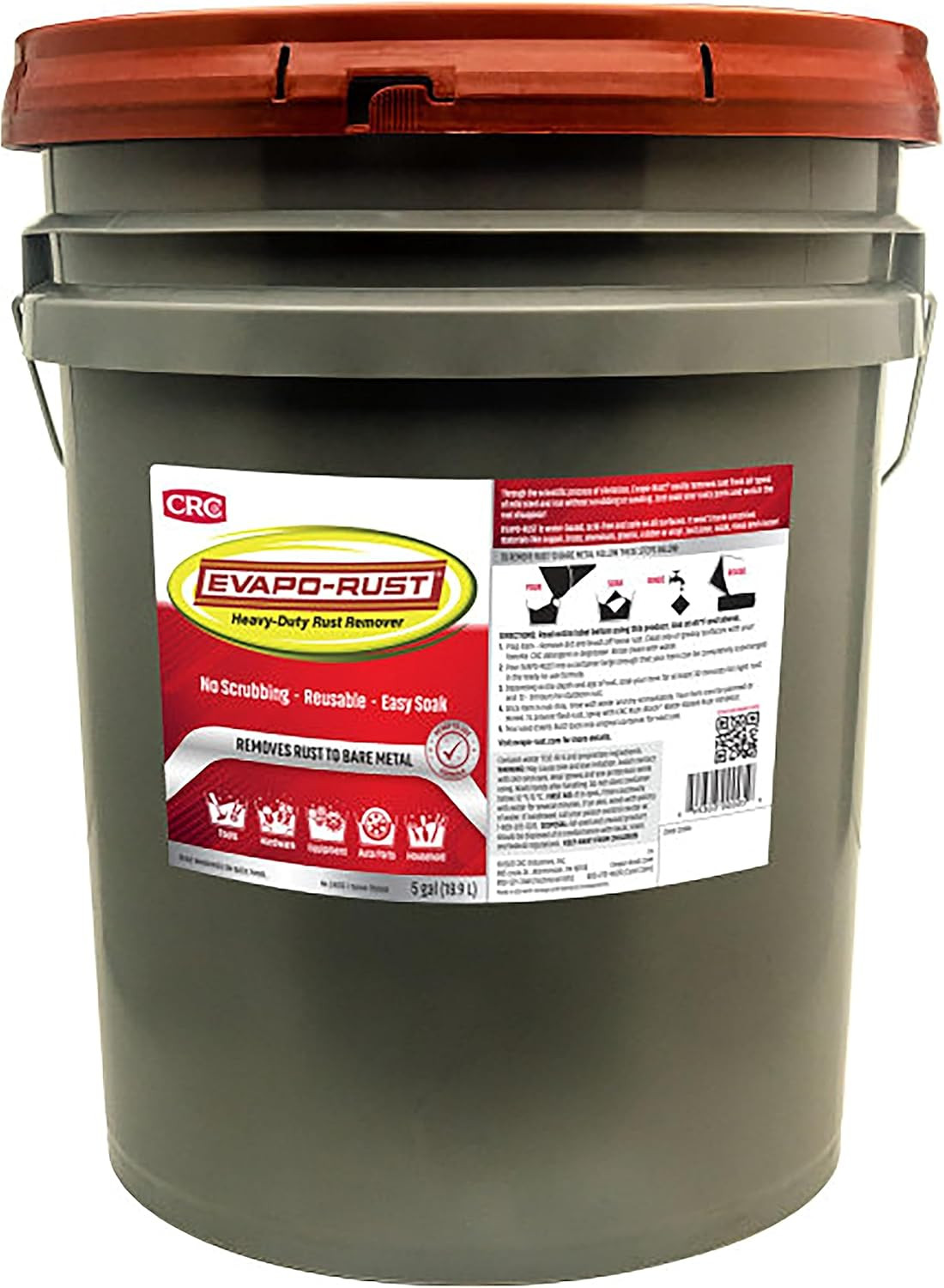 Heavy Duty Rust Remover 5 Gallon Water Based Metal Rust Cleaning Solution