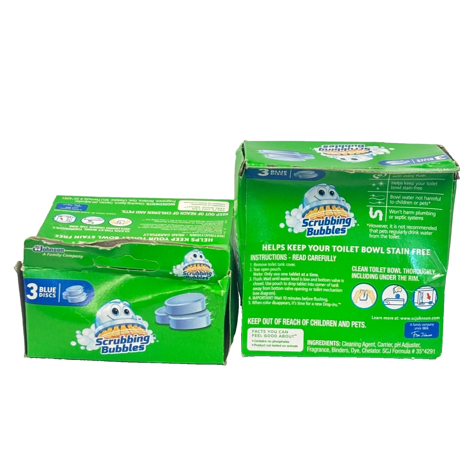 Lot of 6: Scrubbing Bubbles Continuous Clean Toilet Drop-Ins 3ct – Boxes Damaged