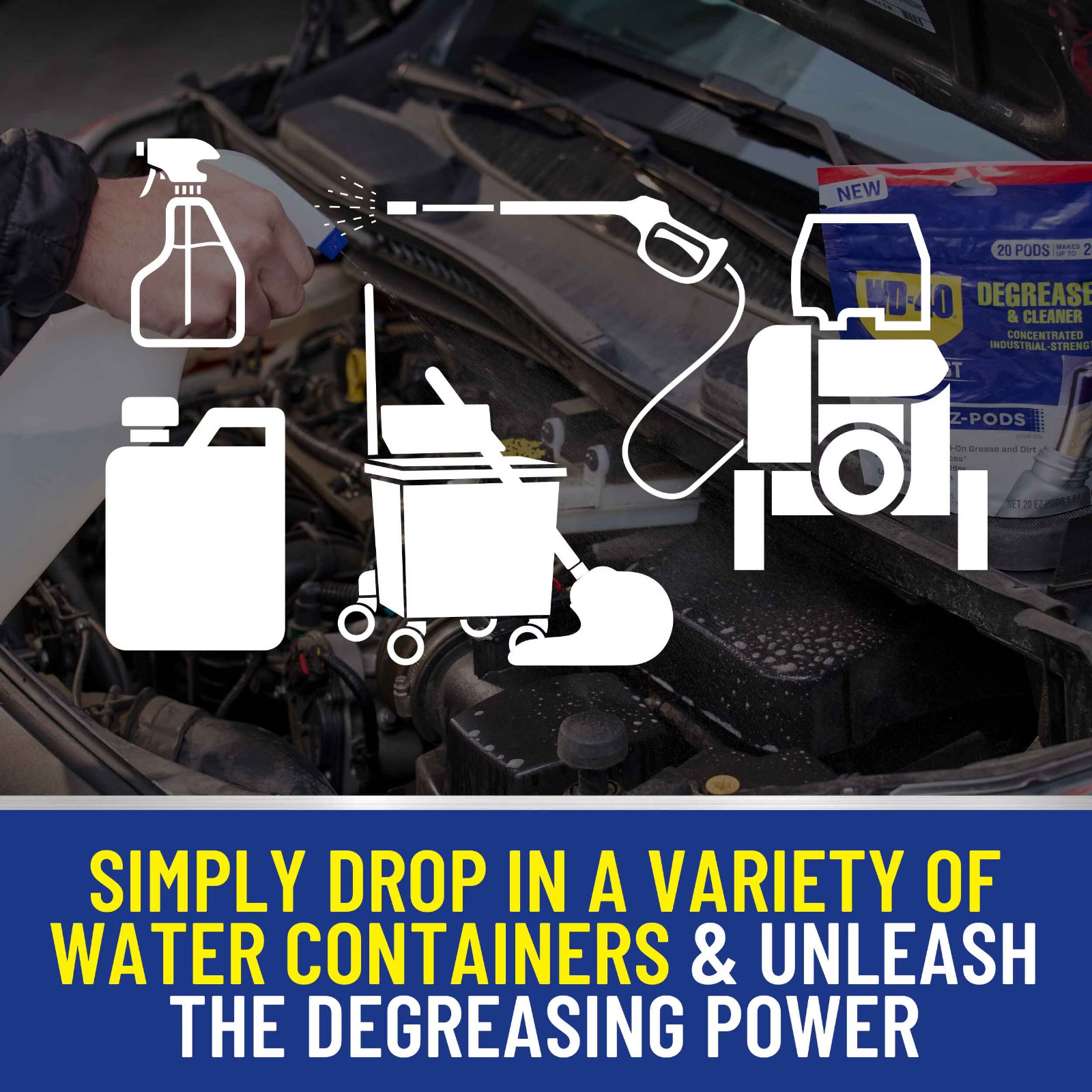 WD 40 Degreaser Cleaner EZ PODS Multi Surface Cleaning Pack of 5 *50% Off!!
