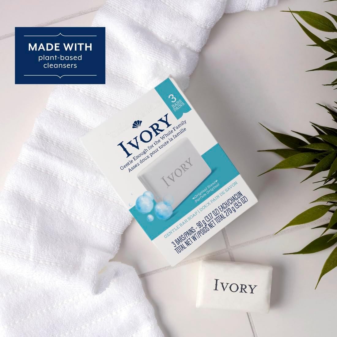 Ivory Soap Personal Bar 3.1 Ounce, Pack of 3