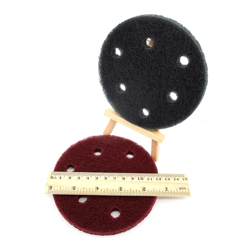 5″ 125mm 6 Hole Scouring Pad Sanding Discs Abrasive Cleaning Pads 240#-800#