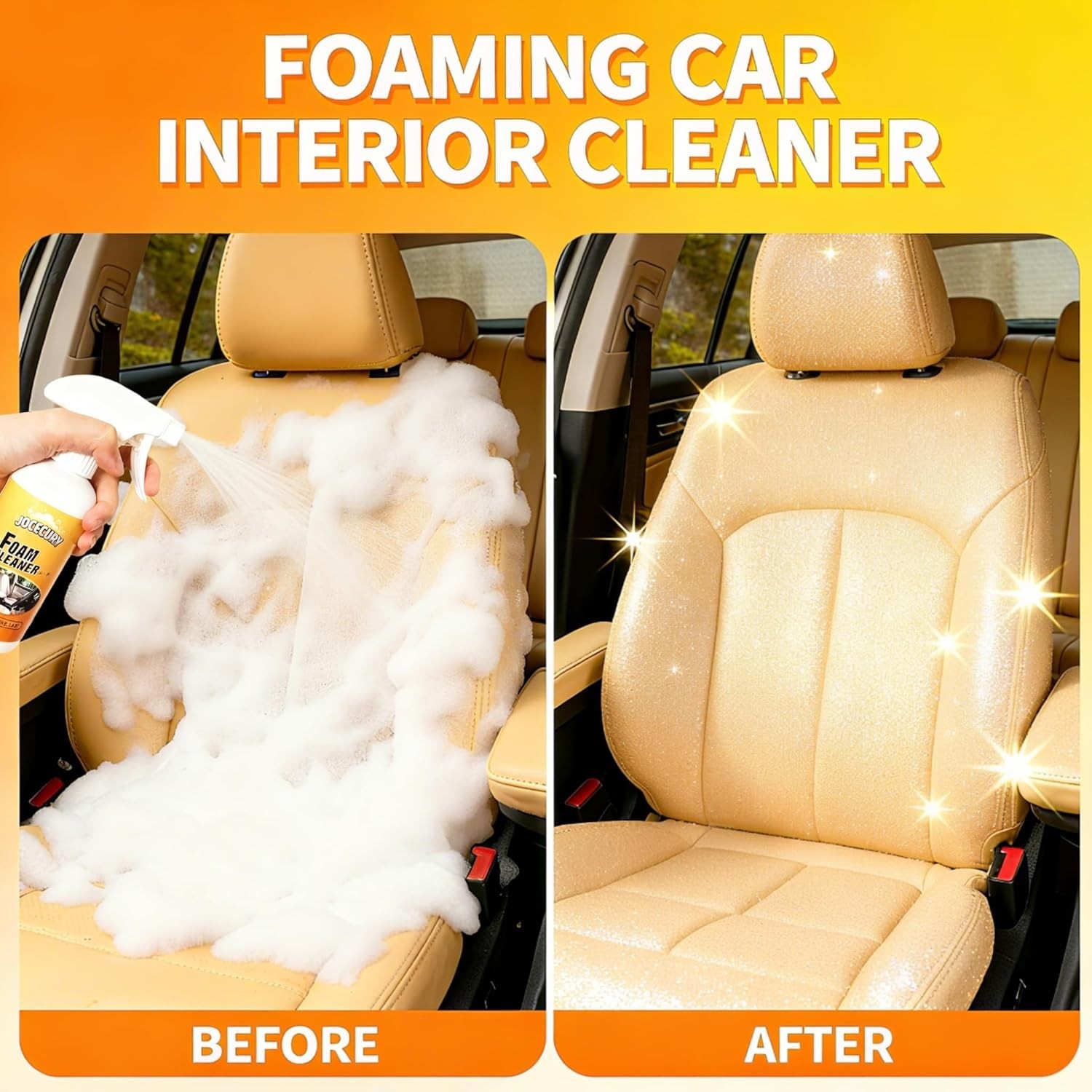2Pcs Multi-Purpose Foam Cleaner, 600ML Car Interior Cleaner for Leather Seats…