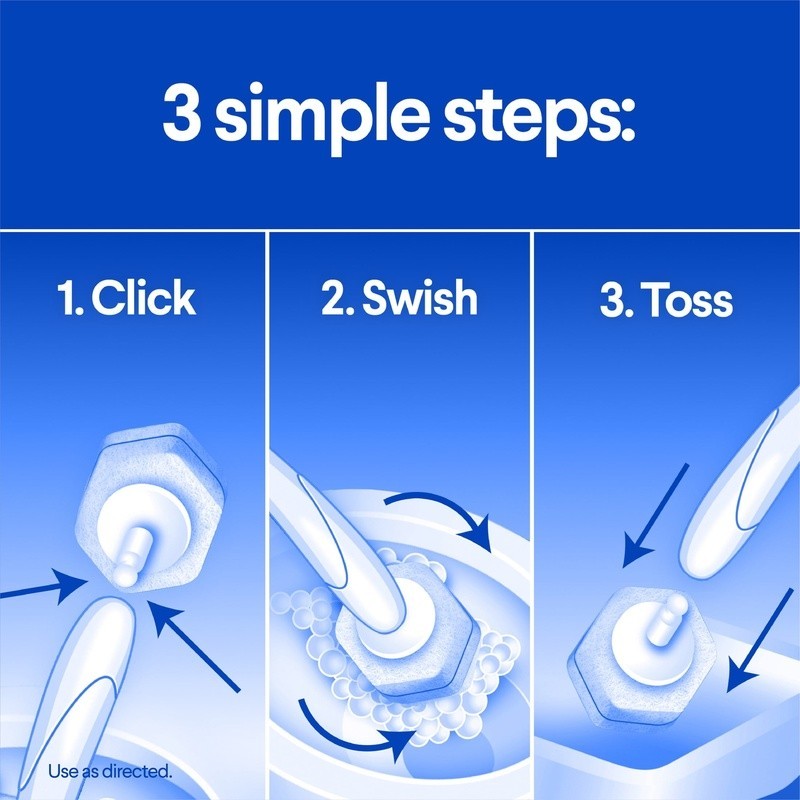 Toilet Cleaning Refills 30ct Disposable Pads Preloaded Cleaner Hard Water Stains