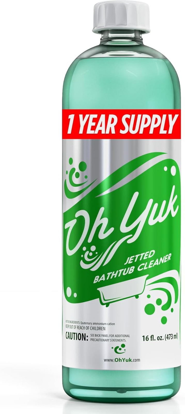 oh yuk Jetted Tub Cleaner for Jacuzzis, Bathtubs, Whirlpools, The Most Effective