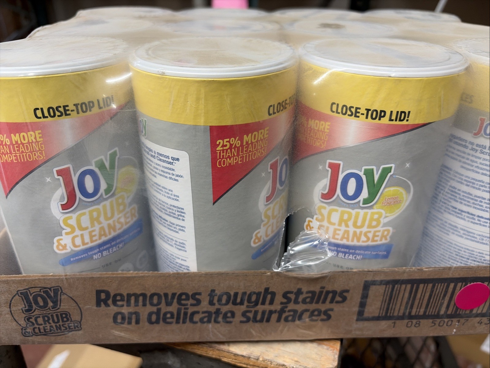 Joy Lemon Scent Scrub &Cleanser 15 oz Powder Won’t Scratch Surfaces 12/PK