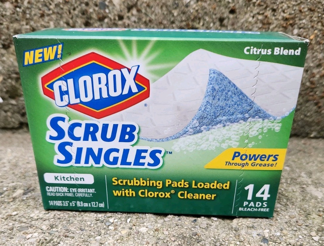 Clorox Scrub Single Kitchen Pad Citrus Blend 14 Pads Discontinued – Sealed 1 Box