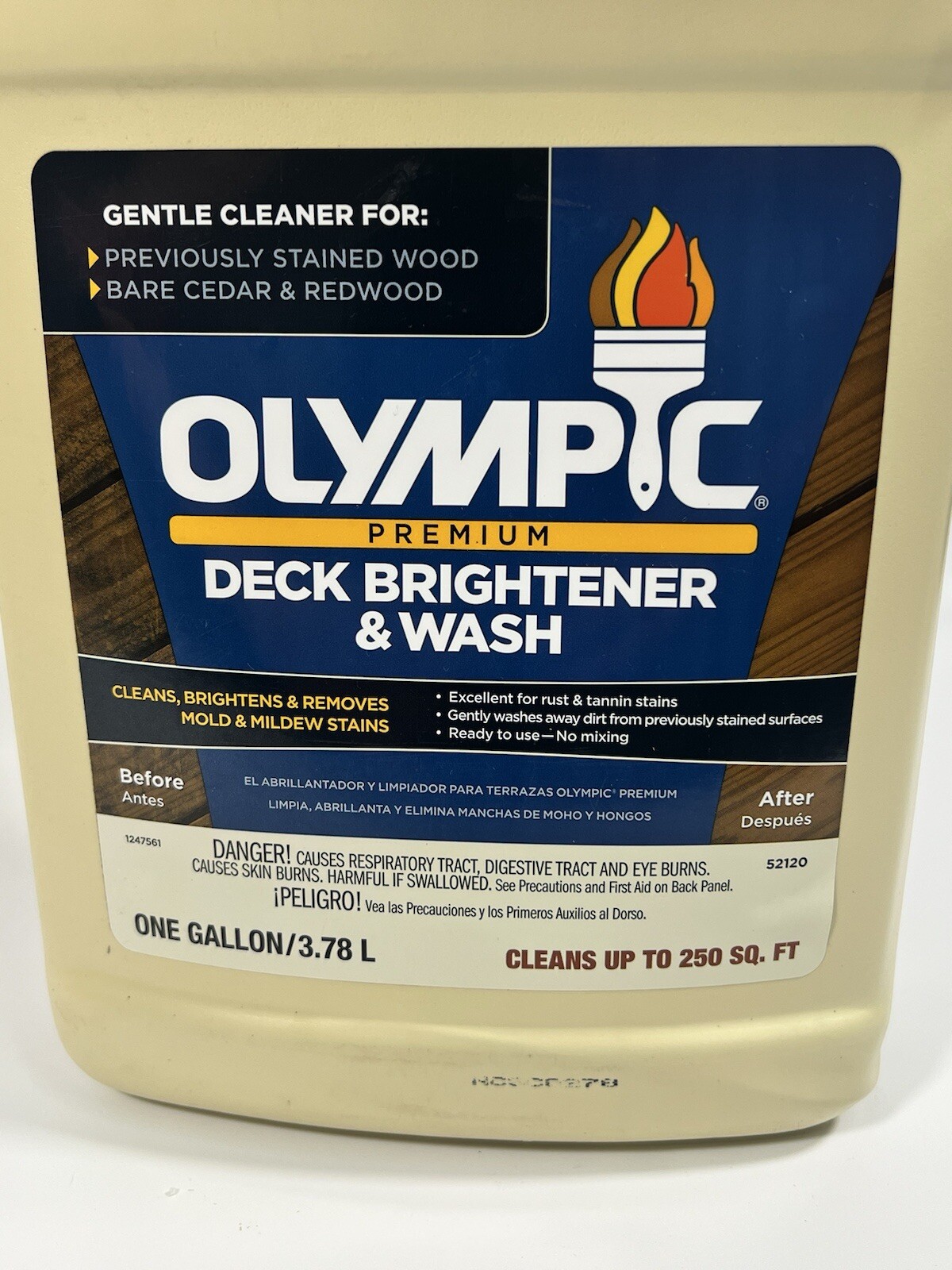 Olympic Stain 52120 Premium Deck Brightener & Wash 1 Gallon Cedar & Redwood