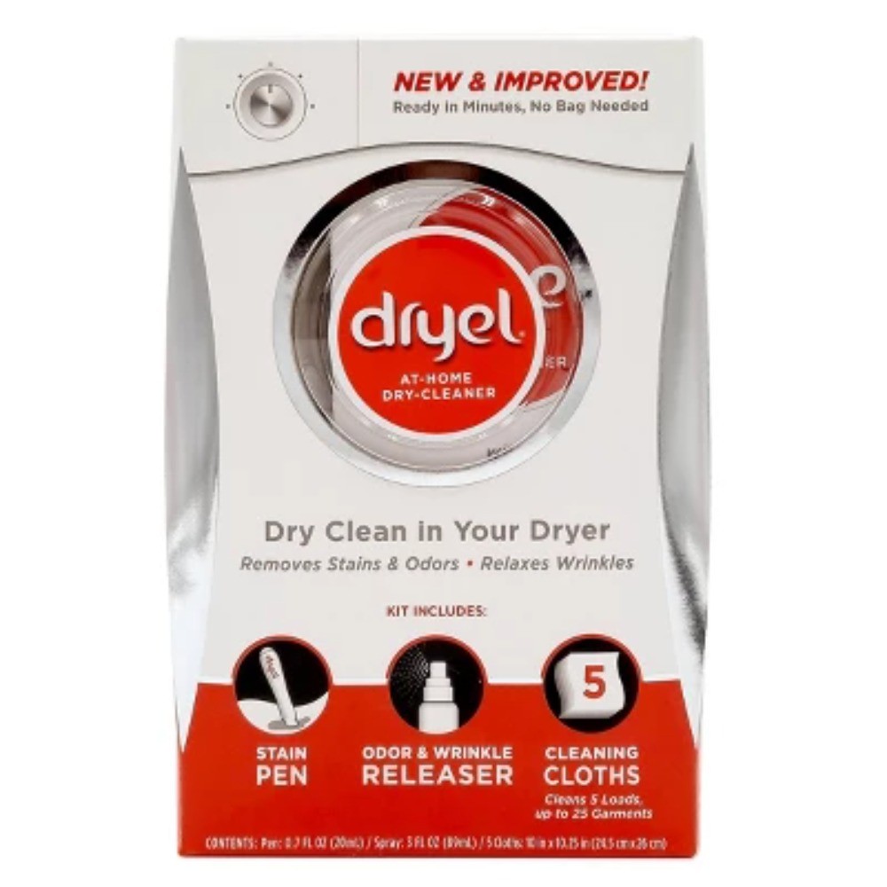 Dryel At-Home Dry Cleaner Kit – 5 Loads: Phosphate-Free, Clean Breeze Scent