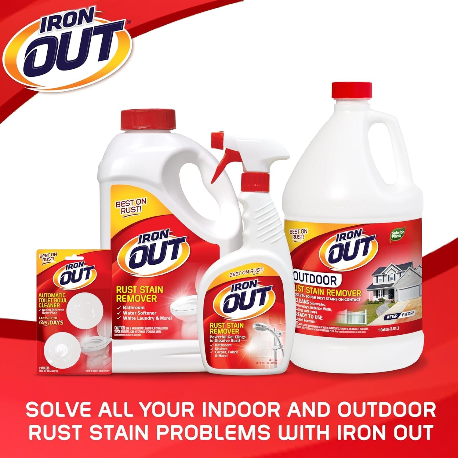 Iron OUT Automatic Toilet Bowl Cleaner, Toilet Cleaner, Pack of 1, 6 Tablets,