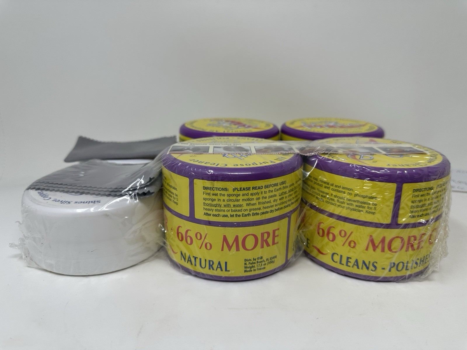 Earth Brite All-Purpose Cleaner Original +Jewelry Lot of 6 Clay Natural 3 Sealed