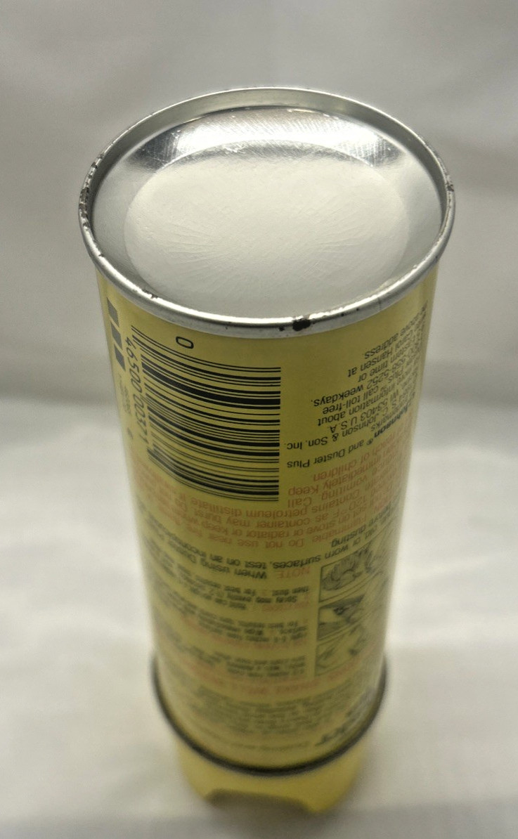 SC Johnson Duster Plus Lemon Scent 1984 Aerosol Colorful Spray Can Prop