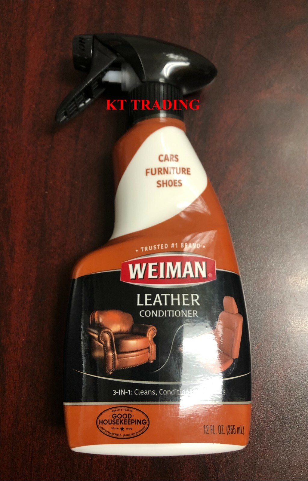 Weiman LEATHER CONDITIONER CLEANER Protect Restore Car Auto Seat Shoe Sofa 12oz