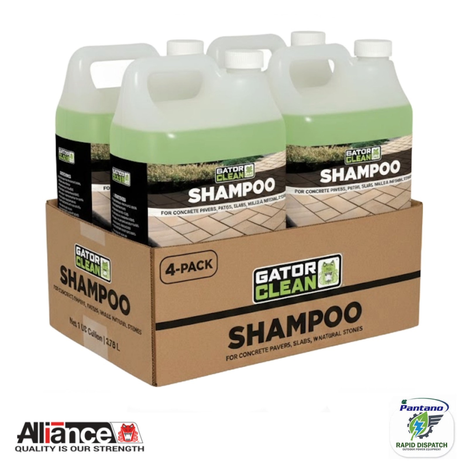 CASE OF 4 Gator Shampoo Paver & Natural Stone Cleaner | 4 Gallons Alliance Bulk