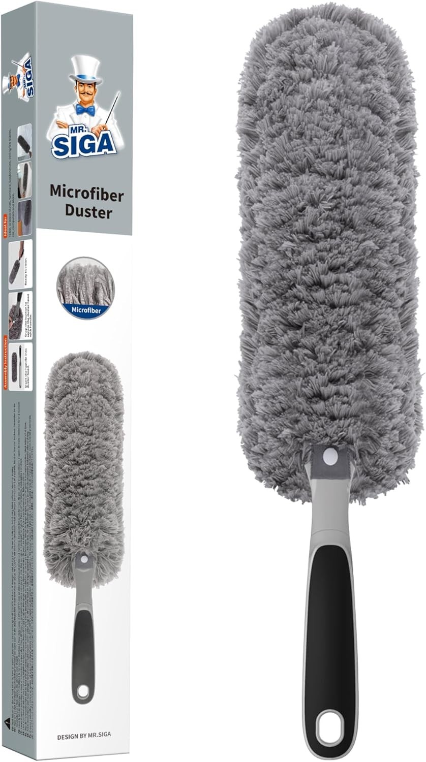 MR.SIGA Lint Free Microfiber Duster Washable Duster for Household Cleaning