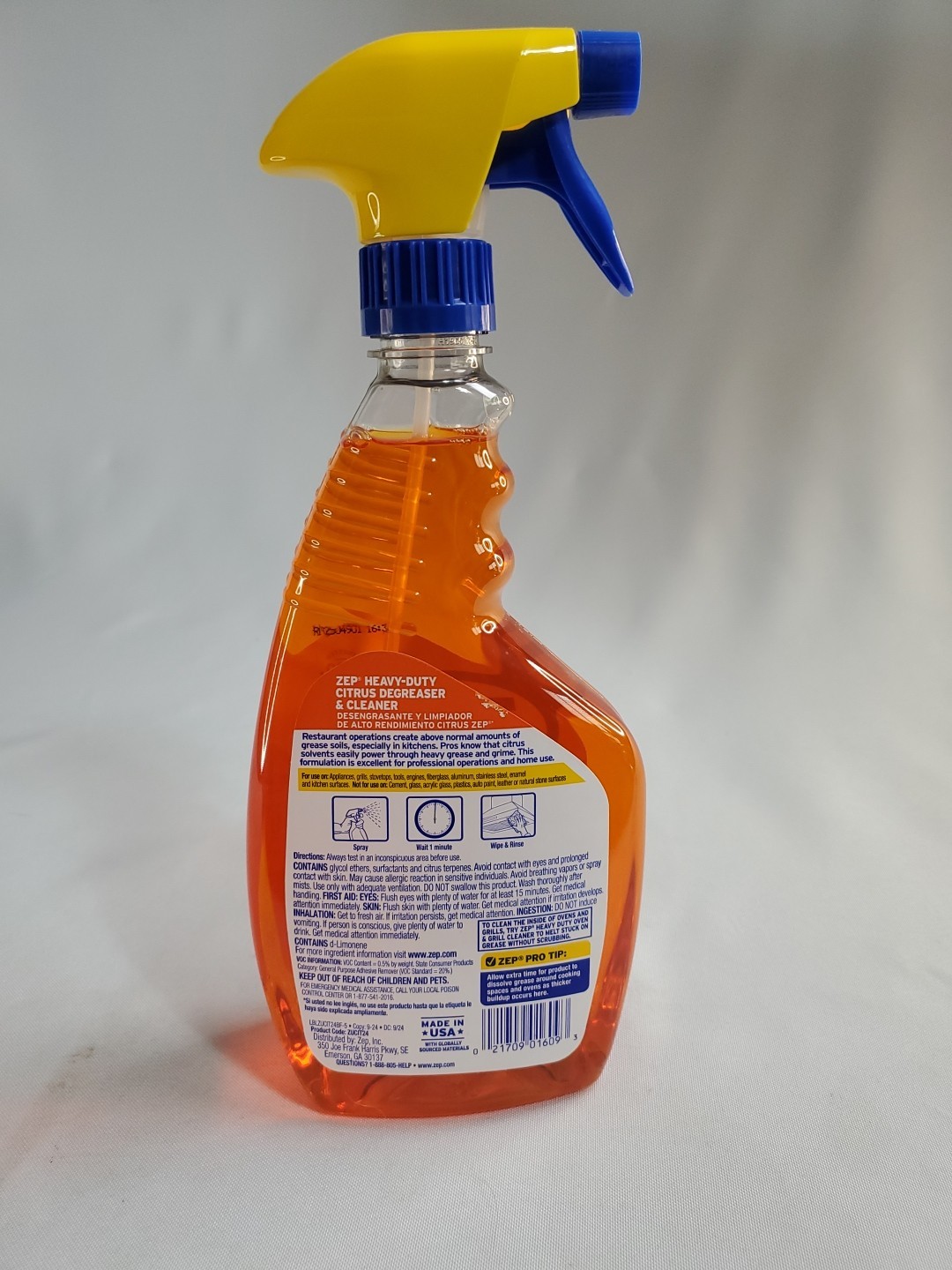 Zep HEAVY DUTY Restaurant Grade Quality CITRUS DEGREASER & CLEANER 24oz Spray