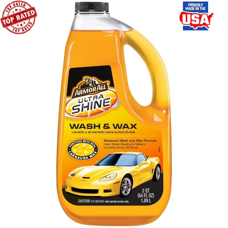 Car Wash Wax Ultra Shine Mirror-Like Finish Foam Cleaner 64oz Non-Corrosive New