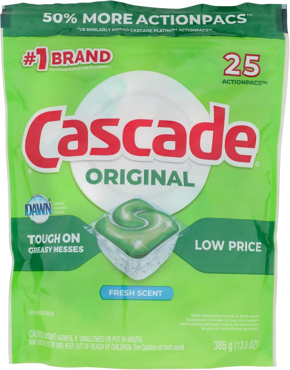 Actionpacs Dishwasher Detergent Fresh Scent, 25 Ct